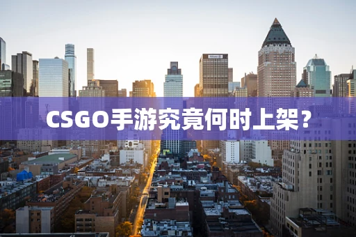 CSGO手游究竟何时上架？